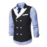 Formal Suit Vest Men's Chaleco Hombre Elegante Double Breasted Wedding Party Formal Slim Fit Sleeveless Jacket Men's Waistcoat Mart Lion   