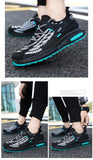 Men's Sports Casual Shoes Flying Women Breathable Mesh Lace Up Running Shoes Cross Border Mart Lion   