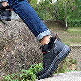 Autumn Men's Hiking Shoes Outdoors Leather Round Toe Sneakers Men's Climbing Work Casual Shoes Mart Lion   