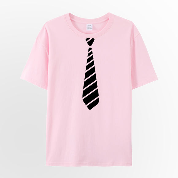 Men's Tee Top Graphic Tie T-Shirt Oversized Cotton Short Sleeve Summer  T Shirts Casual Mart Lion Pink S 