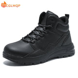Men's Leather Boots Waterproof Hiking Outdoor Non Slip Military Trekking Climbing Hunting Sneaker