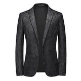 Men's Clothing Blaser Slim Masculino Wedding Party Dress Suits Jacket Homme Luxury Korean Blazer Hombre Elegante Moderno Mart Lion 9920-Black Asian Size M 