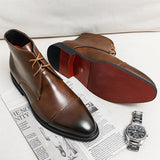 Oxfords Men's Shoes Red Sole Casual Party Banquet Daily Retro Carved Lace-up Brogue Dress Mart Lion 8589-5-brown 38 