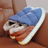 Winter Warm Plush Boots for Men's Women Outdoor Flat Casual Comfort Slip-on Waterproof Winter Shoes Mart Lion   