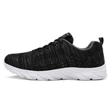 Men's Leather Walking Jogging Sneakers Running Sport Shoes Black Lightweight Athletic Trainers Breathable Mart Lion   