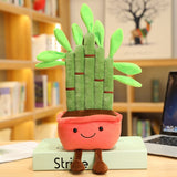 Lifelike Plush Fortune Tree Toy Stuffed Pine Bearded Trees Bamboo Potted Plant Decor Desk Window Decoration Gift for Home Kids Mart Lion red bamboo see description 