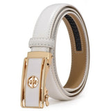 Women Belt Designer Brand Real Genuine Leather Strap Automatic Buckle Belts Pasek Damski Riem Mart Lion White China 95cm