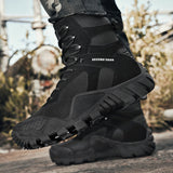Tactical Boots Men's Shoes Winter Combat Ankle Work Safety Special Force Army High Top Motorcycle Shoes Mart Lion   