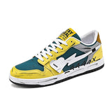Men's Casual Sneakers Creative Heart Tennis Sport Running Shoes Skateboard Flats Walking Jogging Trainers Mart Lion Yellow 39 