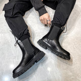Men Shoes Vintage Classic Male Quality Leather Ankle Boots Autumn Winter Genuine Leather Chelsea Boots - MartLion