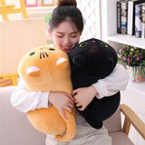 25-50cm Cute Soft Cat Plush Pillow Sofa Cushion Kawaii Plush Toy Stuffed Cartoon Animal Black Cat Doll for Kids Girl Lovely Gift Mart Lion   