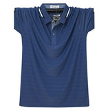 Men's Polo Shirt 140kg Fat Big Tall Man's Camisa Polo Masculina Mart Lion Blue M 
