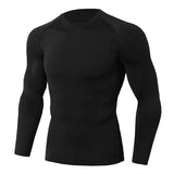 Men's Bodybuilding Sport T-shirt Quick Dry Running Shirt Long Sleeve Compression Top Gym Fitness Tight Rashgard Mart Lion TC-88 L 