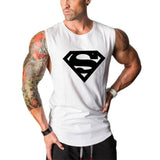 Clothing men's Gym Tank Tops Summer Cotton Slim Fit shirts Bodybuilding Sleeveless Undershirt Fitness tops tees Mart Lion white86 M 