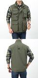 Men's Unloading Vest Tactical Webbed Gear Coat Summer Photographer Waistcoat Tool Many Pocket Mesh Work Sleeveless Jacket