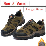 Men's Hiking Shoes Women Warm Fur Sneakers Lace Up Plush Summer Boys Walking Adult Outdoor Footwear Winter Mart Lion   