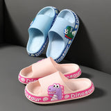 Summer Children Slippers Home Boy Girl Slides Cartoon Cute Flip Flops Indoor Outdoor Bathroom Non-slip Sandals Soft Bottom Shoes Mart Lion   