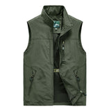 Large Size 5XL Waterproof Multi Pocket Fishing Vest Mens Quick-drying Mesh Breathable Waistcoat Photographer Sleeveless Jackets Mart Lion Green M 