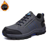 Padded Outdoor Men's Sneakers Breathable Trail Running Shoes Trekking Hiking Male Sports Shoes Tactical Men's Mart Lion GreyPlush 36 CN