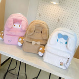 Kawaii Sanrioed Anime Cinnamoroll Melody Plush Bag Women Tote Handbags Shoulder Bags Backpack Plushie Stuffed Toy Mart Lion   