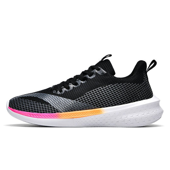 Women Running Shoes Men's Sneakers Casual Lightweight Walking Breathable Flats Outdoor Sports Tenni Mart Lion WHITE BLACK 35 