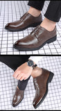 Men Dress Shoes Lace-Up Leather Men's Casual Derby Office Flats Wedding Party Oxfords Mart Lion   