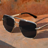 JackJad Vintage Classic Metal Pilot Style Polarized Sunglasses Driving Brand Design Shades 8108 Mart Lion   