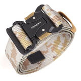 Men's Tactical Outdoor Belt Quick Release Magnetic Buckle Military Equipment Combat Canvas Belts Mart Lion Khaki camouflage China 120cm