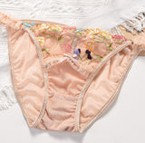Open Back Bra Floral Embroidery Bralette Lingerie Wire Free Brassiere French Romantic Women Underwear Deep U Low Back Bras Mart Lion   