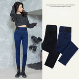 Stretch Jeans High Waist Women Clothing simple Casual Slim Skinny Jeans Denim Trousers Mart Lion   