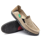 Espadrilles for Men's Loafers Summer Canvas Casual Shoes Handmade Weaving Fisherman Mart Lion Khaki 39 