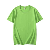 100% Cotton T Shirt Women Summer Casual Solid T-shirts Oversized Solid Tees Short Sleeve Female Basic Loose Soft Tops Mart Lion Light Green S 
