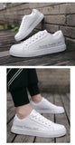 Men's Casual Shoes Lightweight Breathable White Shoes Flat Lace-Up Skateboarding Sneakers Travel Tenis Masculino Mart Lion   