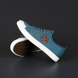 Red Tiger Embroidery Men's Canvas Shoes Breathable Low Shoes Casual Lace-up Flat Espadrilles