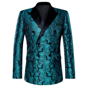 Men's Luxury Blazer Party Wedding Dress Jacket Suit Gold Thread Slim Dress Suit Barry Wang Mart Lion S  