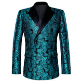 Men's Luxury Blazer Party Wedding Dress Jacket Suit Gold Thread Slim Dress Suit Barry Wang Mart Lion S  