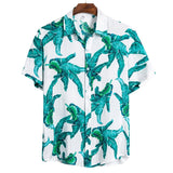 Summer Men's Beach Hawaiian Shirts Casual Vacation Street Short Sleeve Street Shirts Tops Mart Lion Color 3 XXL China