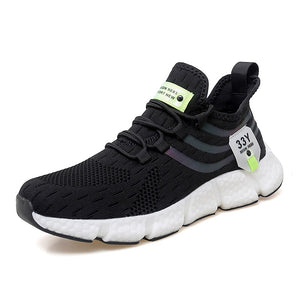 Men's Sneakers spring summer Mesh Breathable White Running Tennis Shoes Outdoor Sports Tenis Masculino Mart Lion Black 36 