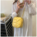 Cheese Color Handbags Women Bag Trendy Casual Shoulder Summer Portable Small Square Bags Simple Solid Color Messenger Mart Lion   