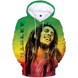 Bob Marley 3D Printed Hoodie Sweatshirts Men's Sweatshirt Hooded Pullover Hip Hop Harajuku Streetwear Oversized Hoodies
