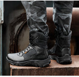 Men's Military Tactical Military Leather Boots Special Force Tactical Desert Combat Waterproof Outdoor Shoes Ankle Mart Lion   