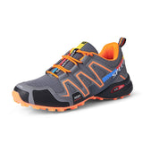 Outdoor Men's Shoes Mountaineering Sports Summer Mesh Breathable Hiking Lightweight Non-Slip Woodland Fishing Mart Lion Gray orange 39 China
