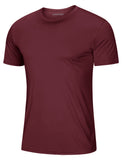 Soft Summer T-shirts Men's Anti-UV Skin Sun Protection Performance Shirts Gym Sports Casual Fishing Tee Tops Mart Lion Wine Red CN L (US M) China