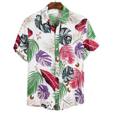 Summer Men's Beach Hawaiian Shirts Casual Vacation Street Short Sleeve Street Shirts Tops Mart Lion E588479A XXL China