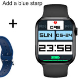 IWO Smart Watch Men's Women Bluetooth Call Sports Smartwatch X8max Heart Rate Sleep Monitor Fitness Tracker For Huawei Iphone Mart Lion Black add a blue China 