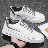 Sneakers Men's Casual Shoes Lightweight Breathable White Tenis Shoes Flat Lace-Up Travel Zapatos Deportivos Mart Lion   