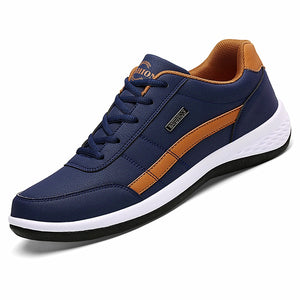 Leather Men's Shoes Sneakers Light Casual Breathable Leisure Outdoor Non-slip Vulcanzed Mart Lion   