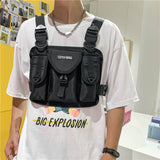 Men's Bag Casual Tactical Vest Bag Male Leisure Chest Bags Trendy Shoulder Chest Phone Purse Men's Fanny Pack Mart Lion   