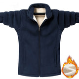 Fleece Jacket Men's Winter Thick Warm Outdoor Coral Velvet Coat Male Brand Outerwear Mart Lion Navy Blue Asia M 40-55kg 