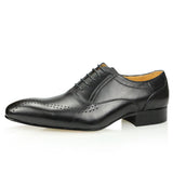 Men's Dress Oxford Handmade Workplace shoes Office Style Genuine Leather Black Oxfords Mart Lion   